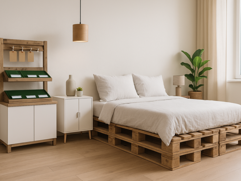 Łóżka i meble z palet – ekologiczny design, który odmienia charakter wnętrz